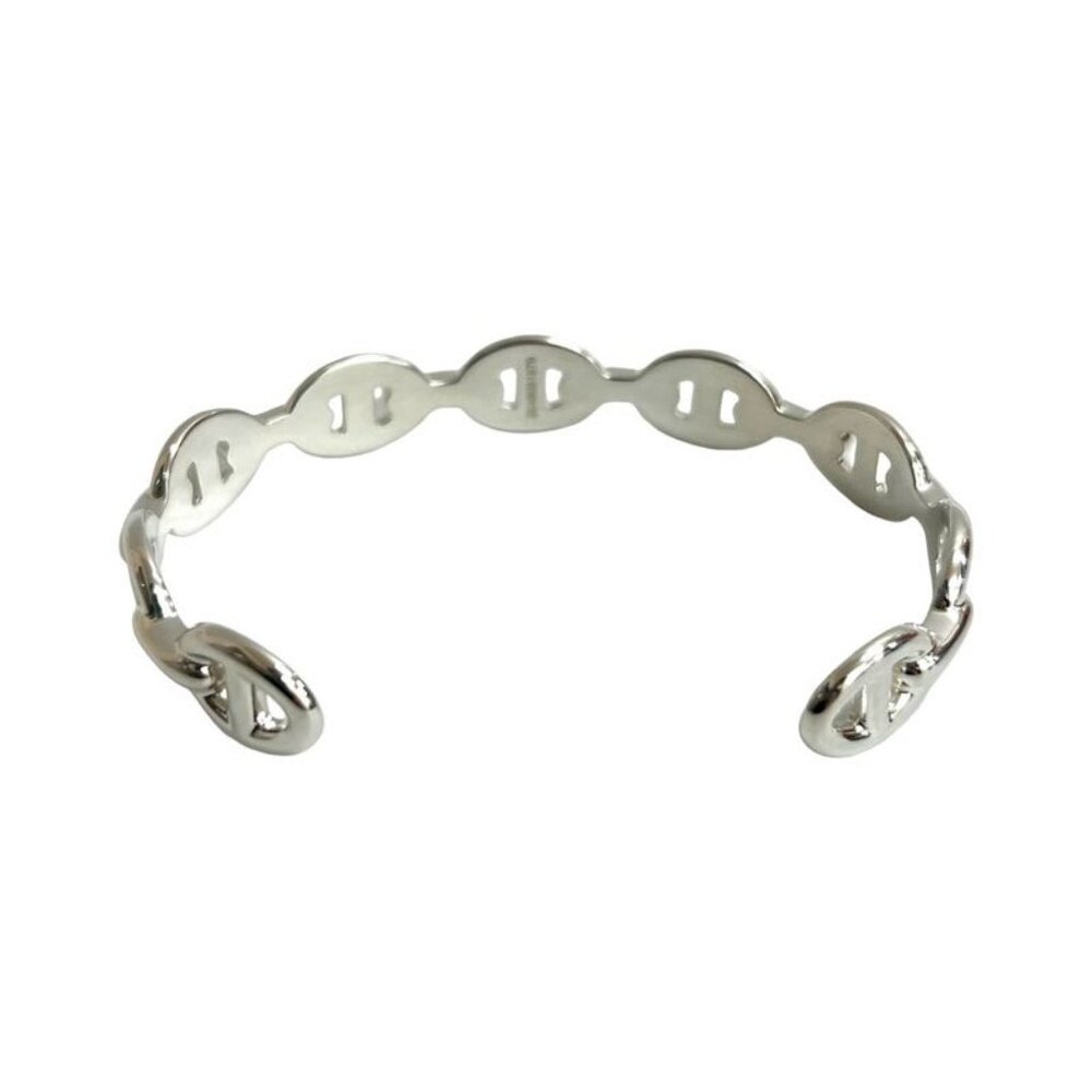 Hermes Enchene Bangle Silver 925 Bracelet Accessory Silver 32192 - Picture 6 of 6